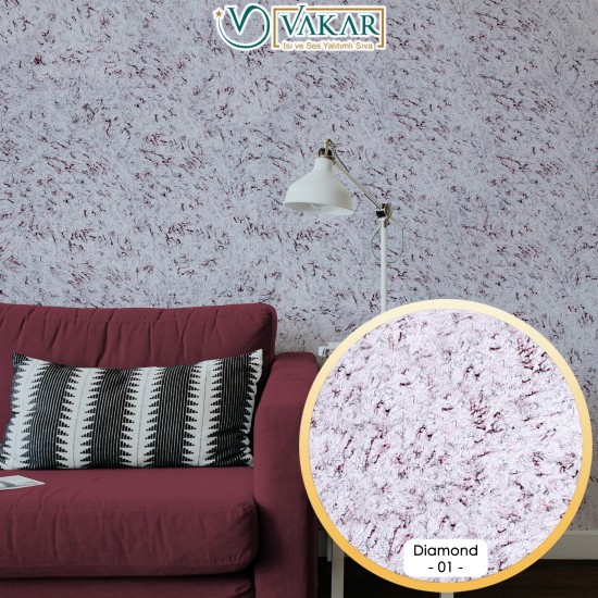 İpek Sıva | Silk Plaster |  Diamond 01 | VAKAR
